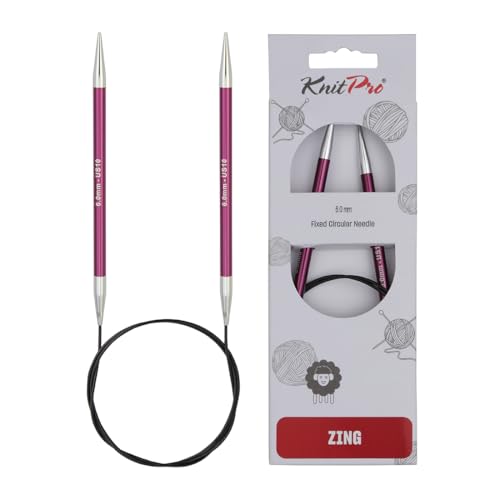KnitPro Zing Fixed Circular Needles 60' (150cm) | Size 6.00mm