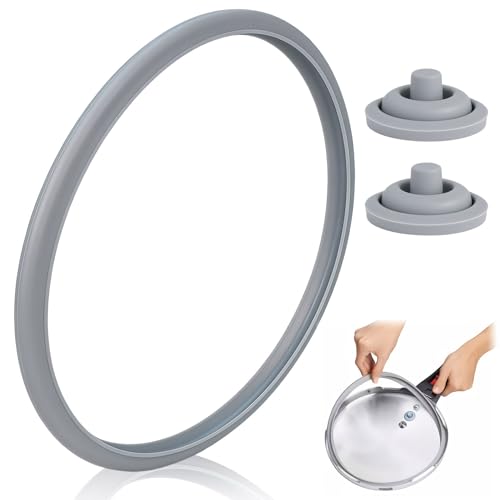 3 x Dichtungsringe Schnellkochtopf für WMF Perfect Ersatzteile 22cm Dichtungsring Schnellkochtopf Ersatzteil für WMF Silit Sicomatic Pressure Cooker 3l/4 5l/6 5l/8 5l(1 Ringe 2 Kochsignal Dichtung)