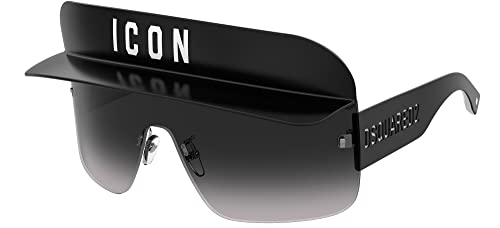 Black/Grey Shaded DSQUARED2 ICON ICON 0001/S, Occhiali Uomo, 807/9o Black, 99