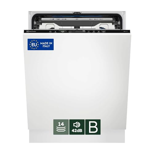 Electrolux Lavastoviglie da Incasso Serie 600,EES68510L, 14Coperti,SatelliteClean,Tecnologia AirDry, Comandi QuickSelect, Vassoio MaxiFlex, Funzione ExtraHygiene,Beam on Floor, Silenziosità 42dB,60cm
