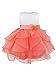FEESHOW Baby Girls Ruffle Flower Baptism Dress Christening Gown Wedding Party Birthday Tutu Dress Watermelon Red 18-24 Months