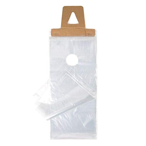 6" x 9" (6" x 12" + Hanger) LDPE Clear Door Knob Bags, 1