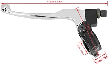 Clutch Brake Handle,7/8" 22mm Left Lever Perch Universal Motorcycle Handlebar for Bike Dirt Motocross - Black