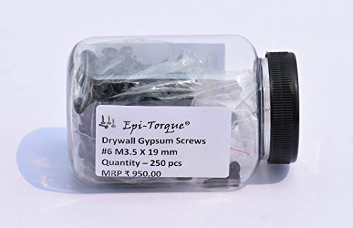Image of Drywall Gypsum Black Screw Sharp Point Size #6 M3.5 X 19mm (Pack of 250 Pcs)