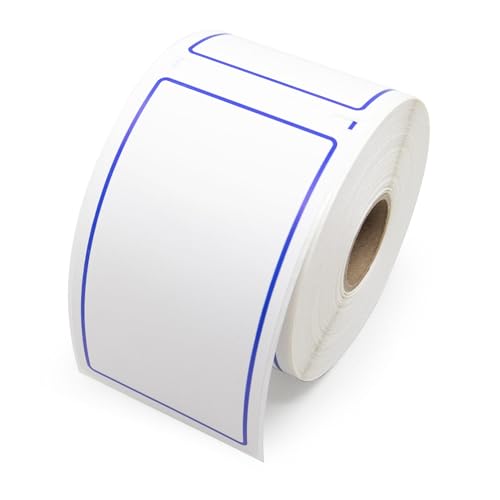 Dymo Compatible 30256 Blue Border Shipping Labels - 300 Labels Per Roll, 1 Roll Per Package
