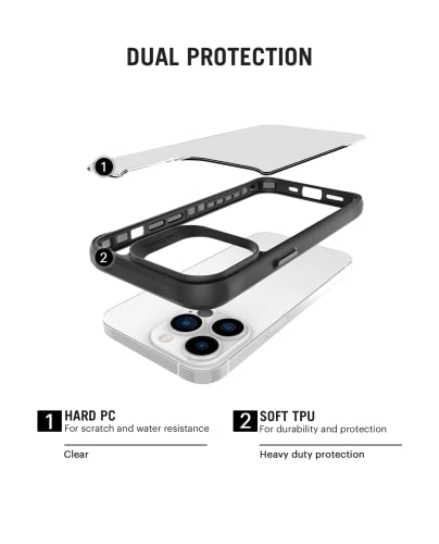 Image of DailyObjects Polycarbonate Case for iPhone 14 Pro Max Compatible with Mag-Safe Wireless Charging, Hybrid Clear Slim Shockproof Back Cover