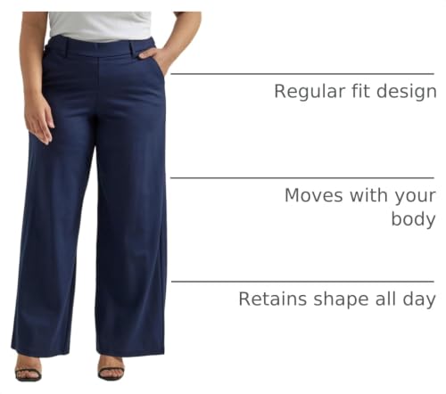 Lee Women's Ultra Lux Comfort Any Wear Wide Leg Pant, Emperor Navy, 12 - image 3