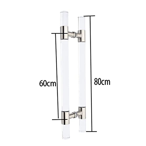 Poignée de porte push-pull transparente 80 cm : aide à l'ouverture