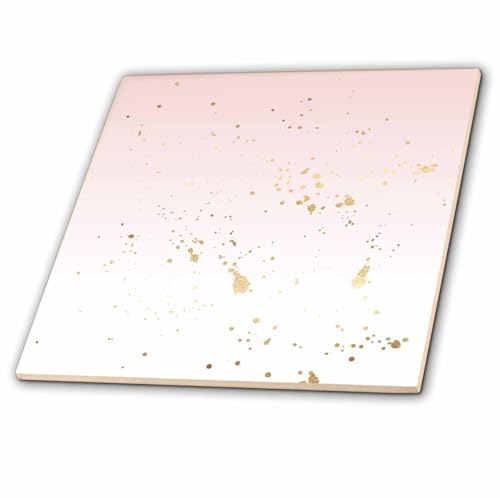 8 Inch Ceramic Tile - Image of Blush Pink Ombre