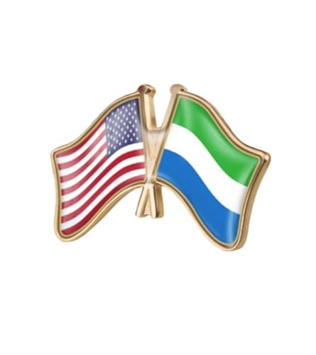 Image of World Most Countries Single Pin Brooch Badge United States USA America and Other Countries Cross Friendship Pin Badge for Men Women