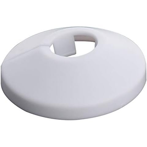 Juvielich Pipe Cover Decoration 0.51" Plastic Wall Flange Radiator Water Pipe Cover Collar Pipe Cover Radiator for Wall Pipe Tube Decoration White 1PCS Cover