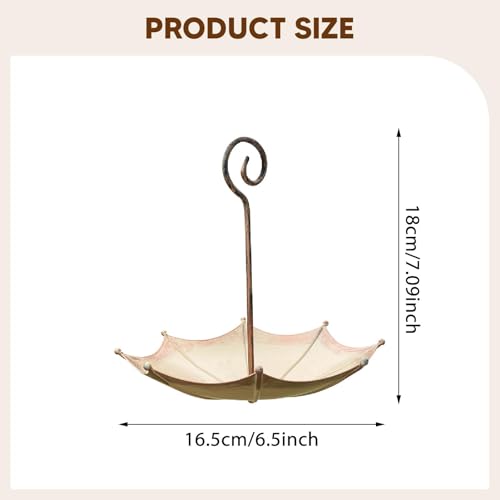 Image of Umbrella Shaped Bird Feeder Practical Multipurpose Decorative for Yard Patio Copper Color Home & Garden