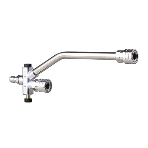 Pressure Washer Connector - Double Outlet Adapter 1/4in Quick Connect Splitter, Foam Cannon Coupler, Leakproof Metal Fitting | P