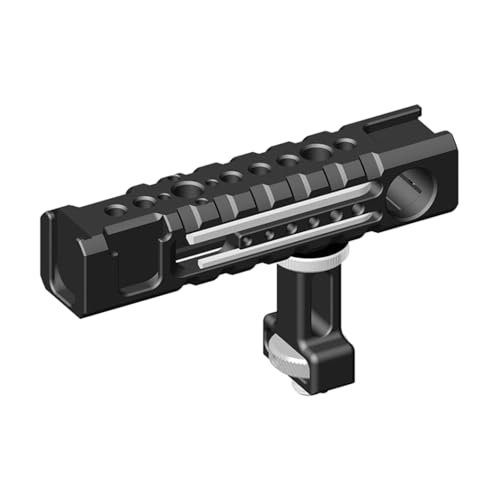 Image of Movable Camera Top Handle with 3 /8 inch locating Pin for ARRI Interface,Universal Camera Cage Top Holder Compatible with EOS R50 /R100 /EOS RP /A7 ii /A7R iii /ZV E-10 ii Cage and Monitor /Microphone /Light