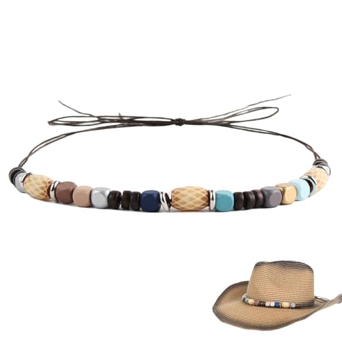 Image of Cowboy Hat Bands for Men Women, Leather Hatbands Belt for Cowboy /Western /Fedora /Cowgirl Hats
