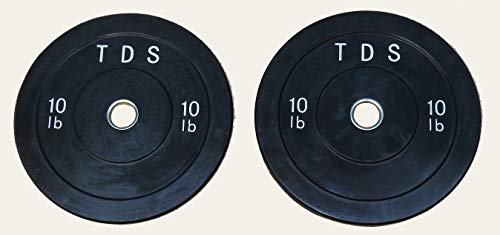 Premium Quality Virgin Pure Rubber Bumper Plates (2) - 10 lbs (Total 20 lbs) without any steel plates inside. Specially designed for Crossfit workout and Fitness Training