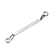 HARFINGTON Offset Extra Long Box End Wrench 19 x 21 mm Metric 12 Point 75 Degree Offset Double End Box Ratcheting Wrench Carbon Steel Polished Long Spanner Tools