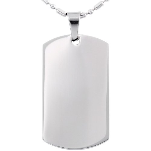 H+C Minimaliste Croix Pendentif Collier Homme Acier Inoxydable - 60CM