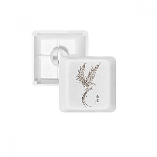 Keycaps PBT Rosefinch Sketch Fuying Blanc sans marquage R4 pour Clavier mécanique
