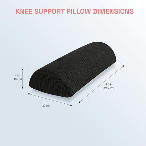 Image of Wakefit Orthopedic Memory Foam Knee Support Pillow for Side Sleepers | Multi-Use Support for Knee, Ankle & Lumbar Hip, Back & Joint Pain Relief | Washable Zip Cover