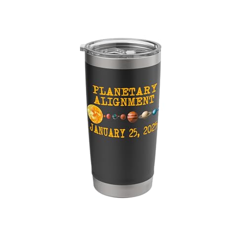 System Solar Planets Planetary Alignment January 25th 2025 Stainless Steel Insulated Tumbler