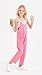 UK loees Jumpsuits for Girls Kids Casual Sleeveless Jumpsuits Spaghetti Strap Romper Long Pants with Pockets Pink