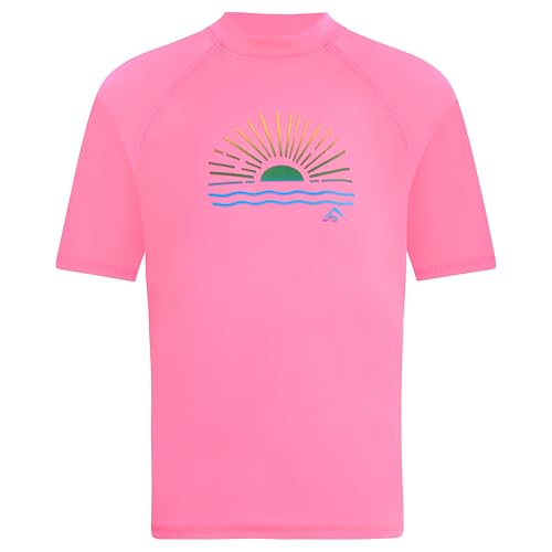 Image of Kanu Surf Girls' Karlie Rash Guard UPF 50+ Sun Protection Short Sleeve Swim Shirt