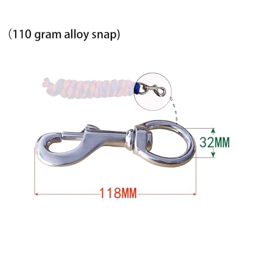 UNISTRENGH Poly Lead Line Long Lead Rope with Snap for Horse 6.5ft/8ft/9.8ft/11ft/13ft (Green/Blue, 4M)