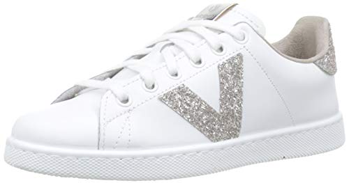 Victoria Tenis Piel/Glitter, Baskets Mixte, Rose (Nude 170), 42 EU