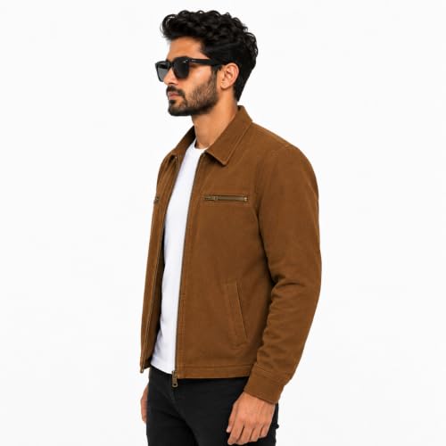 Kesele Men's Brown Suede Jacket M - Image 7