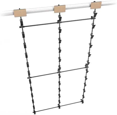 DS THE DISPLAY STORE 3pcs Hanging Strips, Chip Holder for Concession, Potato Chip Bag Holder Rack, Hanging Chip Display Rack Black, Hanging Chip Rack Display Stand