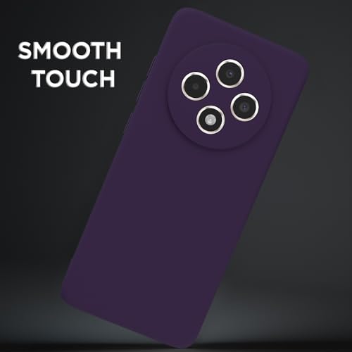Image of Outlouders Back Cover for Oppo Reno 12F 5G | Camera Protection | Durable Soft Matte Silicone Bumper Case (Purple)