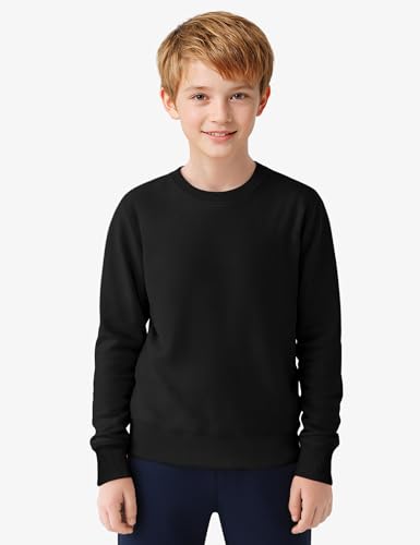 BOOPH Boys Long Sleeve Shirts Kids Crewneck Basic Tee Sports Pollover T-Shirt2
