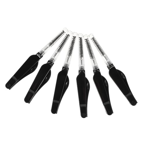 NULYLU Organize Your Makeup 6pcs Eyelash Brow Comb Set Double-ended Brush for Mascara for Travel Home and Salon