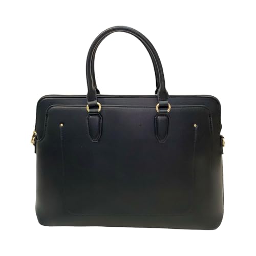 Bolsa Feminina Laptop 15 polegadas, Pasta para Computador, Pasta Notebook, Maleta Executiva, Bolsa Trabalho, Escritorio,Bolsa Social, Casual, Ombro, Transversal (Preto)