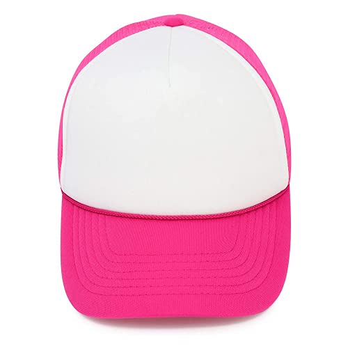 Image of MR.R Sublimation Blanks Polyester Mesh Cap Mesh Hat Two Tone Trucker Summer Mesh Cap with Adjustable Snapback,2pcs per Pack