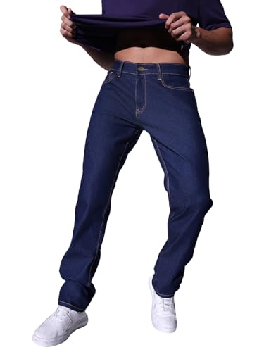 Image of Hubberholme Men Black Cotton Fabric Relaxed Fit Mid-Rise Stretchable Jeans