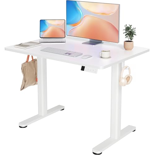 YDN Electric Standing Desk Adjustable Height, 40 x 24 Inches Stand up Desk with Cable Management,...