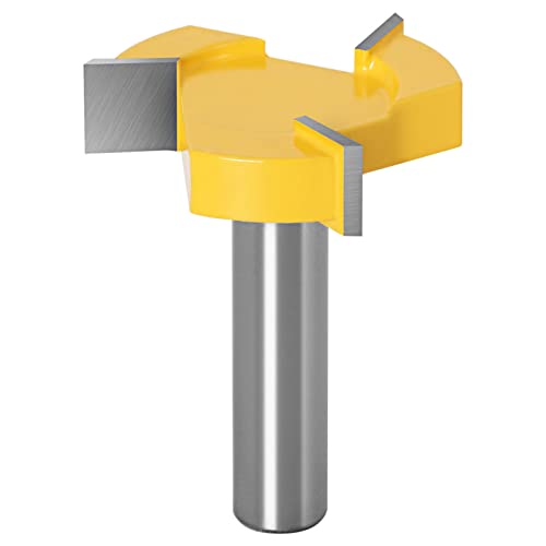 YIWENG Surfacing Router Bit,Surfacing Router Bits 1/2 inch Shank 3-Wings Slab Flattening Router Bit Planing Bit Wood Milling Cutter Planer Woodworking Tool, 12.7mm