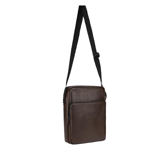 Image of F Gear Primo Tan 7L Premium Tablet Sling Bag | Premium Vegan Leather | Lightweight with Tablet Sleeve, 1 Compartment & 2 Pockets, Detachable Key Holder | Work, Daily Commute, College & Travel