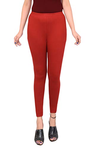Image of High Waist Solid Woman Legging for Casual & Formal Wear Cotton Lycra Ankle Length Leggings