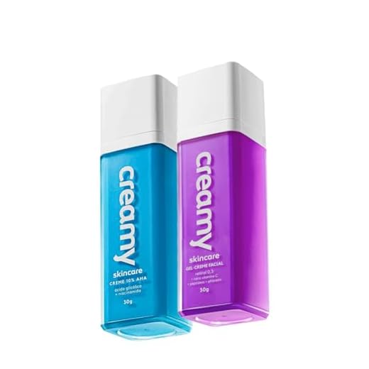 Kit Creamy Skincare Ácido Skincare Glicólico e Gel-Creme Retinol 0,3 (2 produtos)