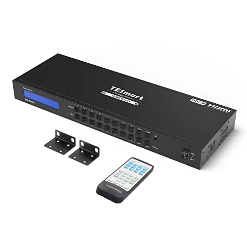 TESmart HDMI マトリックス 8入力8出力 8x8 HDMI 切り替え器 HDMI 分配器 4K@30Hz 8PC8ディスプレイ用 HDMI 切替器 HDMI スプリッター EDID機能 シーンプリセット機能 メモリ機能 RS232 LANポートリモコン 赤外線延長ケーブル ラックイヤー付き