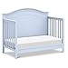 DaVinci Charlie 4-in-1 Baby Crib Convertible to Toddler Bed, Daybed, Full-Size Bed - Easy to Assemble - GREENGUARD Gold Certified - 4 Adjustable Heights, Conversion Kit Sold Separately - Powder Blue