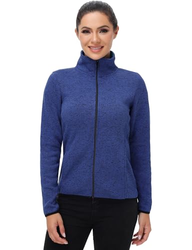 COZZYON Women Fleece Zip Up Jacket Light Sweater Jacket