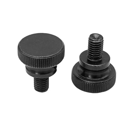 1/10pcs M3 M4 M5 M6 M8 M10 DIN464 Black Carbon Steel Glass Curtain Wall Thumbscrew Adjust Bolt Hand Tighten Thumb Screw GB834(Bl