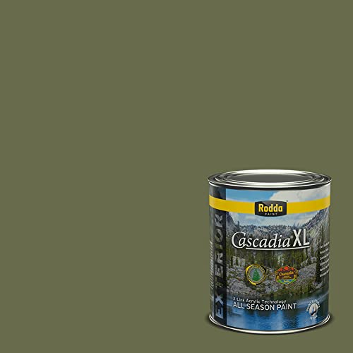Rodda Paint CASCADIA XL Exterior Velvet Paint & Primer in One, Quart, Aloe Leaf