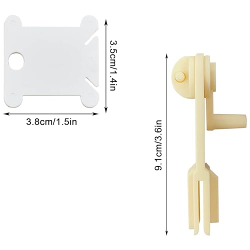 Bobine de machine à coudre, fil à broder et support de crochet complet