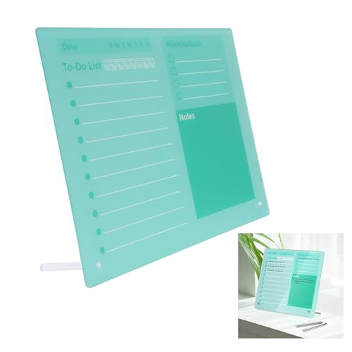 Zunate Acrylic Dry Erase Board Set of 2 - Desktop Calendar and to Do List Planner with Stand for Office, Home & School - Reusable Daily Schedule Memo Board (40 * 30cm) - Image 8