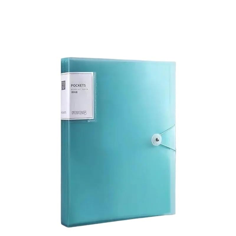 Rozmiar listu przezroczysty kolorowy folder A4 na dokumenty, organizator plików o dużej pojemności, uchwyt na papier testowy, organizator dla studentów (niebieski)